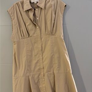 Michaels Tan Collared Button-Up Top